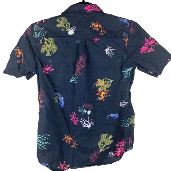 Youth Med VANS Reality Coral black short sleeve button up shirt - Picture 3 of 3